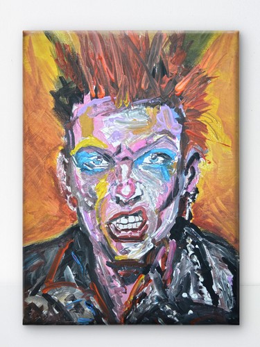 Punk portrait original acrylic - punk,