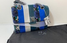 Moda in Pelle Marina Handbag Faux Leather Teal Dustbag - NEW