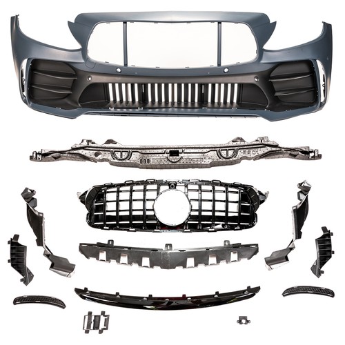 Front bumper with black grille - with,