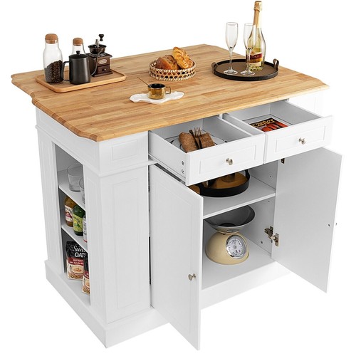 Kitchen white island - white, with