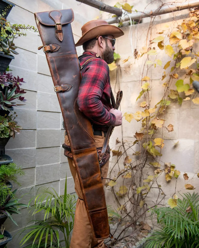 Leather rifle quality shotgun - leather,
