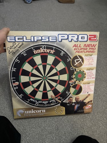Signed dart board - board, pro