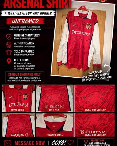Autheticated signed arsenal - signed,