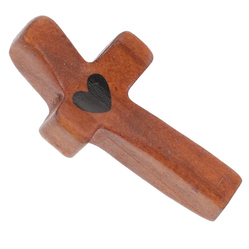 Brown wooden cross ornament - wooden,