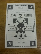 20/11/1965 Ayr United v Alloa