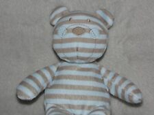 Asda bear soft toy George stripe teddy blue comforter