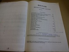 Britan repitition lathe manual