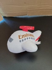 Emirates Toy Plane Pull String And Vibrate Soft Plush Jumbo Jet Airplane Rare
