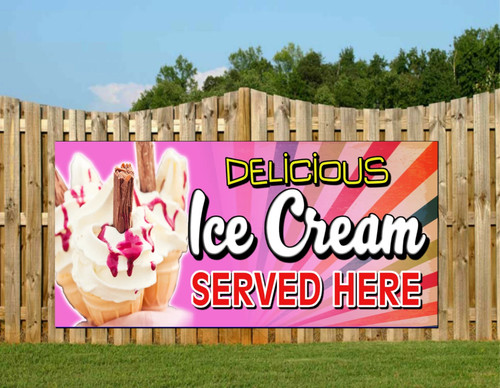 Ice cream food pvc banners - ice,