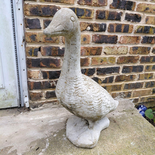 Handmade cement concrete goose - handmade,