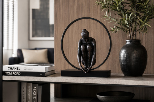 Abstract lady sculpture black - abstract,