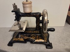 C19 Childs Cast iron Sewing machine German KT2 Marked Super Condition,no 123355