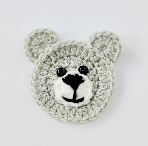Crochet teddy bear applique 1 - teddy,