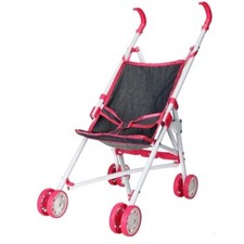 DOLLS BUGGY PRAM TROLLEY BABY GIRL MUM ROLE PLAY PINK KIDS CHILDRENS GIFT 3+
