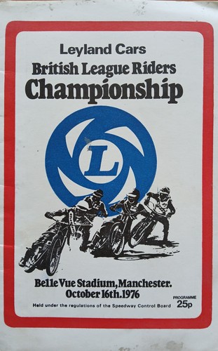 Belle vue speedway programme - vue,