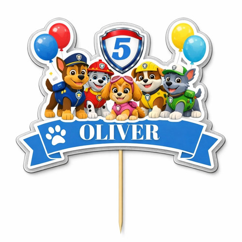 Personalised paw patrol cake - personalised,