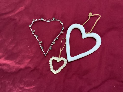 White cream silver heart - white/cream/silver,