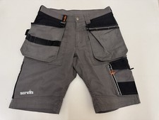 We8) Scrffs Casual Grey Work Shorts Size 32 Holster Pockets