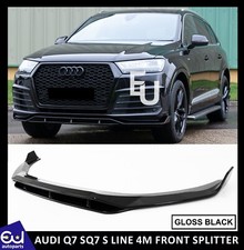 FRONT SPLITTER LIP FOR AUDI Q7 SQ7 S LINE 4M BUMPER SPOILER GLOSS BLACK 16-20