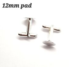Mens Cufflinks Findings Silver