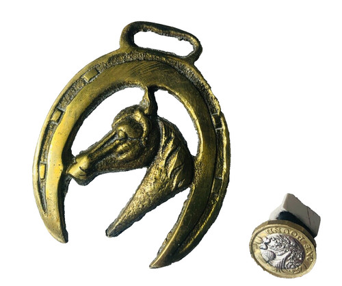 Horse brass metal metalware - brass,