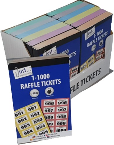 Books raffle ticket - 12, 1-1000