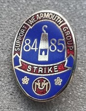 Wearmouth Support Group Colliery Mining Miners Strike 1984 NUM  Badge