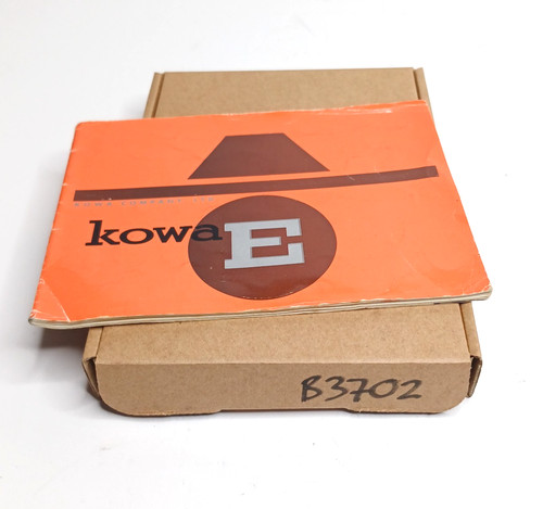 Kowa instructions booklet - kowa, e