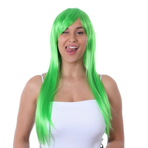Long green wig womens - wig, fancy