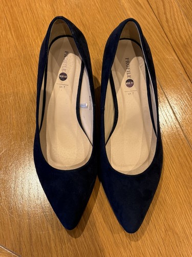 Navy faux suede - navy, shoes