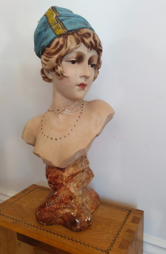 Antique french plaster bust - french,