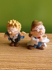 Pair of Vintage 1994 Tetley Teabag Figures.5.5cms high  Limited Edition 