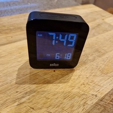 Braun Digital Travel Alarm Clock with Snooze Function 12/24hr LCD Display - BC08