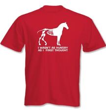 Horse T-Shirt I Wasnt As Hungry I First Thought Mens Funny Equestrian Pony Meat