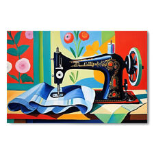Sewing Machine Abstract Wall
