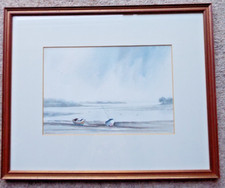 ALLAN THOMPSON - DELL QUAY NEAR CHICHESTER - WATERCOLOUR - 1986