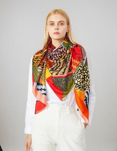 Ladies silk scarf - silk, classic