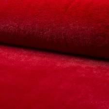 LUXURY Short Plush Super Soft Faux Fur Fabric Material - RED