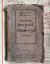 Vintage Morris Ten Four & Twelve Four Operations Manual, Lubication Chart.