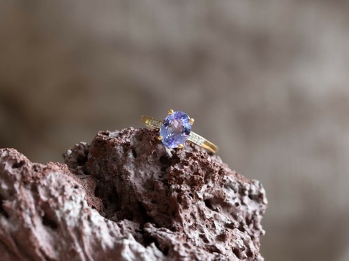 Aaa tanzanite diamond 9k - aaa,