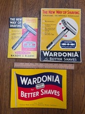 3 x vintage card Wardonia shop