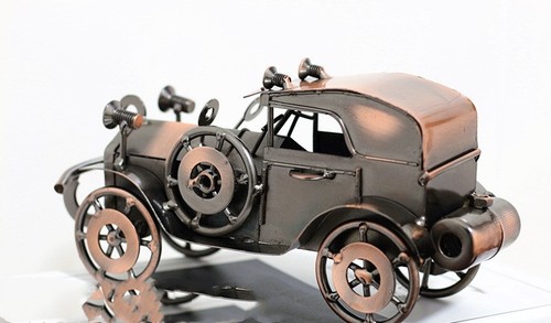 Handmade vintage metal car - vintage,