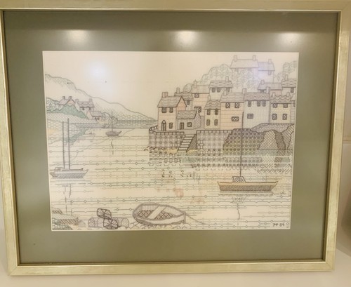 Vintage needlepoint coastal - needlepoint,
