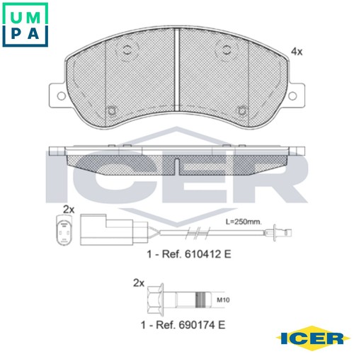 Brake pad set disc - brake,