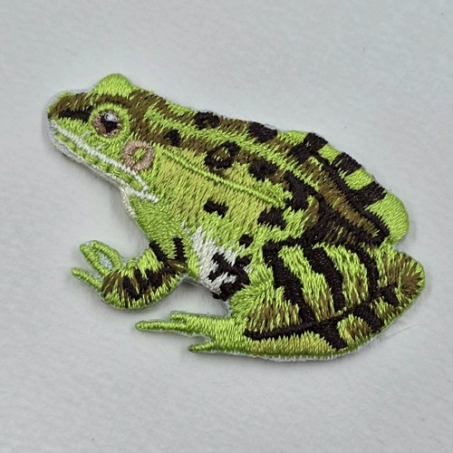 Frog embroidered patch iron - embroidered,