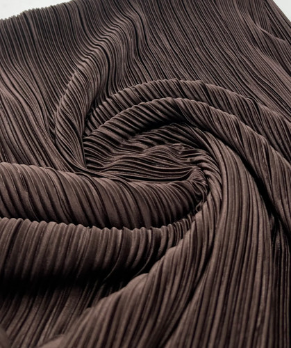 Chocolate brown plisse pleated - chocolate,