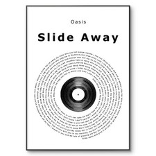 Oasis poster slide away - oasis, vinyl