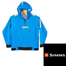 Simms Blue Anorak Parka Fishing Wading Jacket Mens XL/XXL See Measurements 