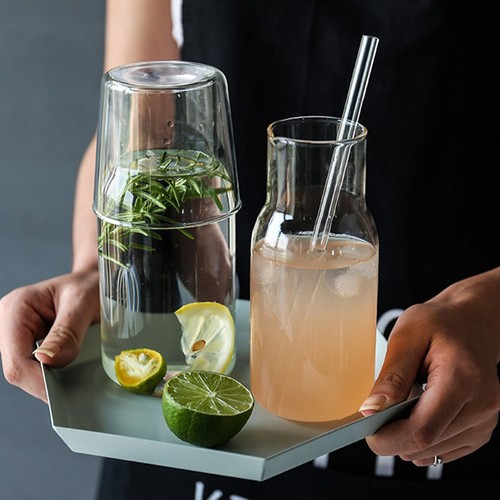 Bedside water carafe and glass - water,