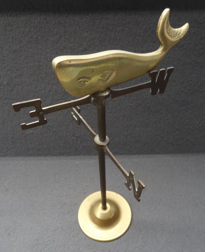 Brass sperm whale tabletop - brass,